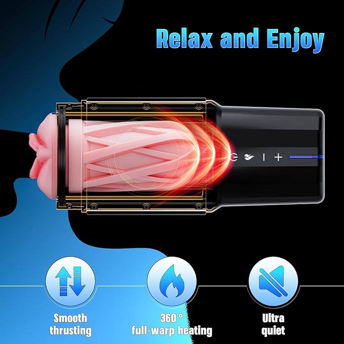 Blowjob Adult Men's Sex Toy - Thrusting Male Stroker with Pocket Pussy Sleeve