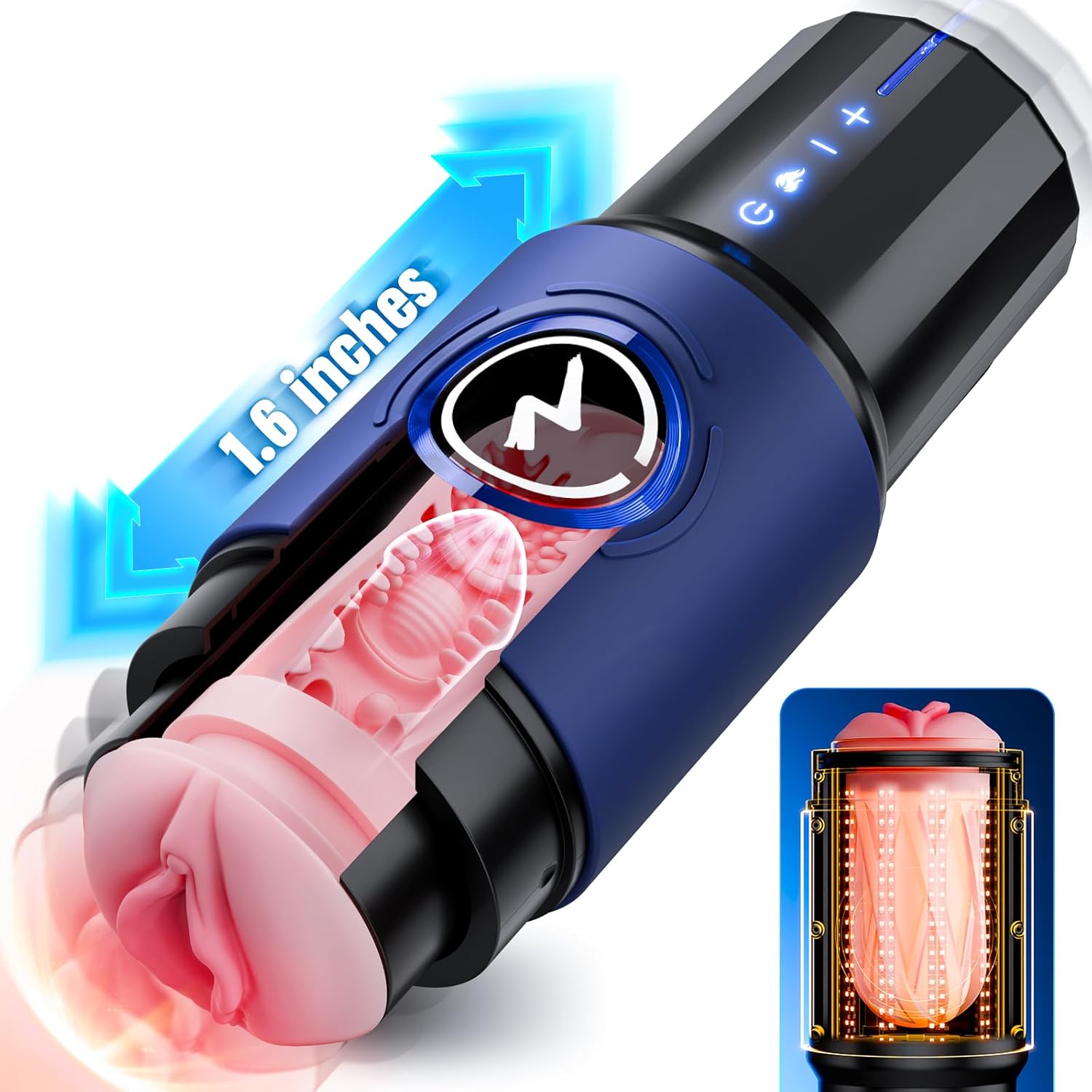 Blowjob Adult Men's Sex Toy - Thrusting Male Stroker with Pocket Pussy Sleeve