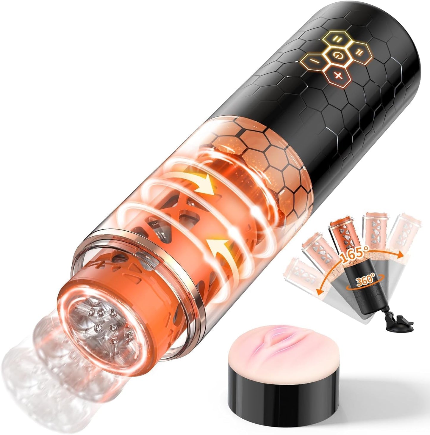 Hands-Free Automatic Male Masturbator Sex Toys for Men 20 Powerful Thrusting Rotating Stimulation