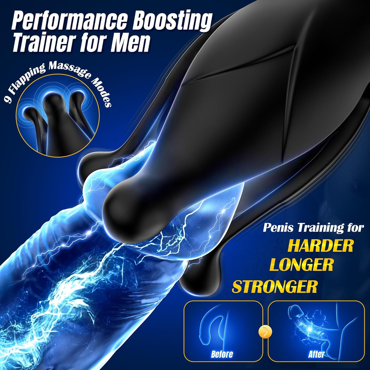 Male Prostate Massager – 9 Vibration & Thrust Modes, Remote-Controlled Anal Toy