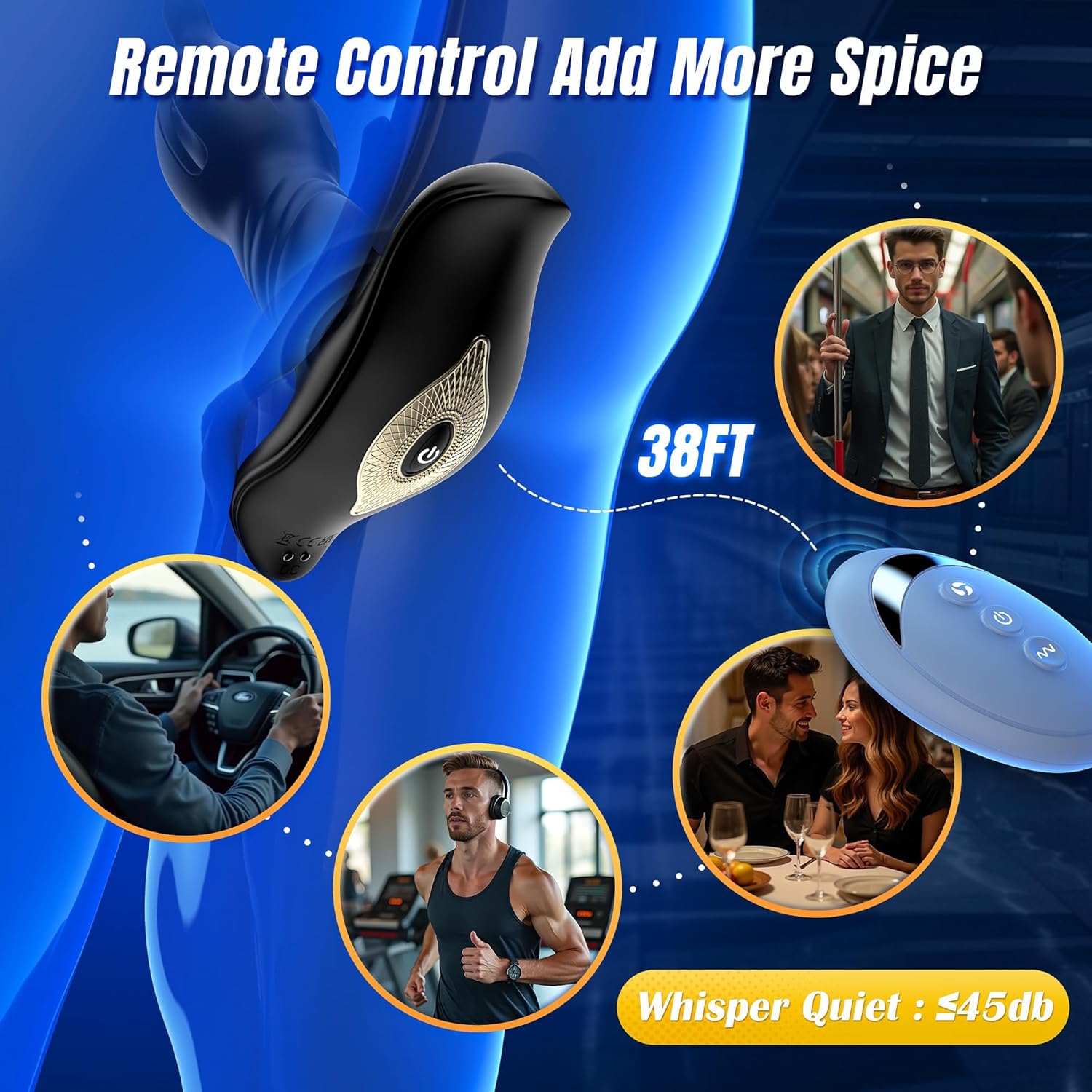 Male Prostate Massager – 9 Vibration & Thrust Modes, Remote-Controlled Anal Toy