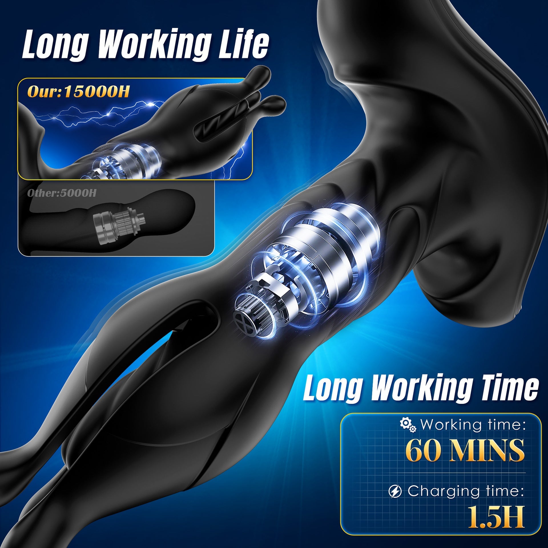 Male Prostate Massager – 9 Vibration & Thrust Modes, Remote-Controlled Anal Toy