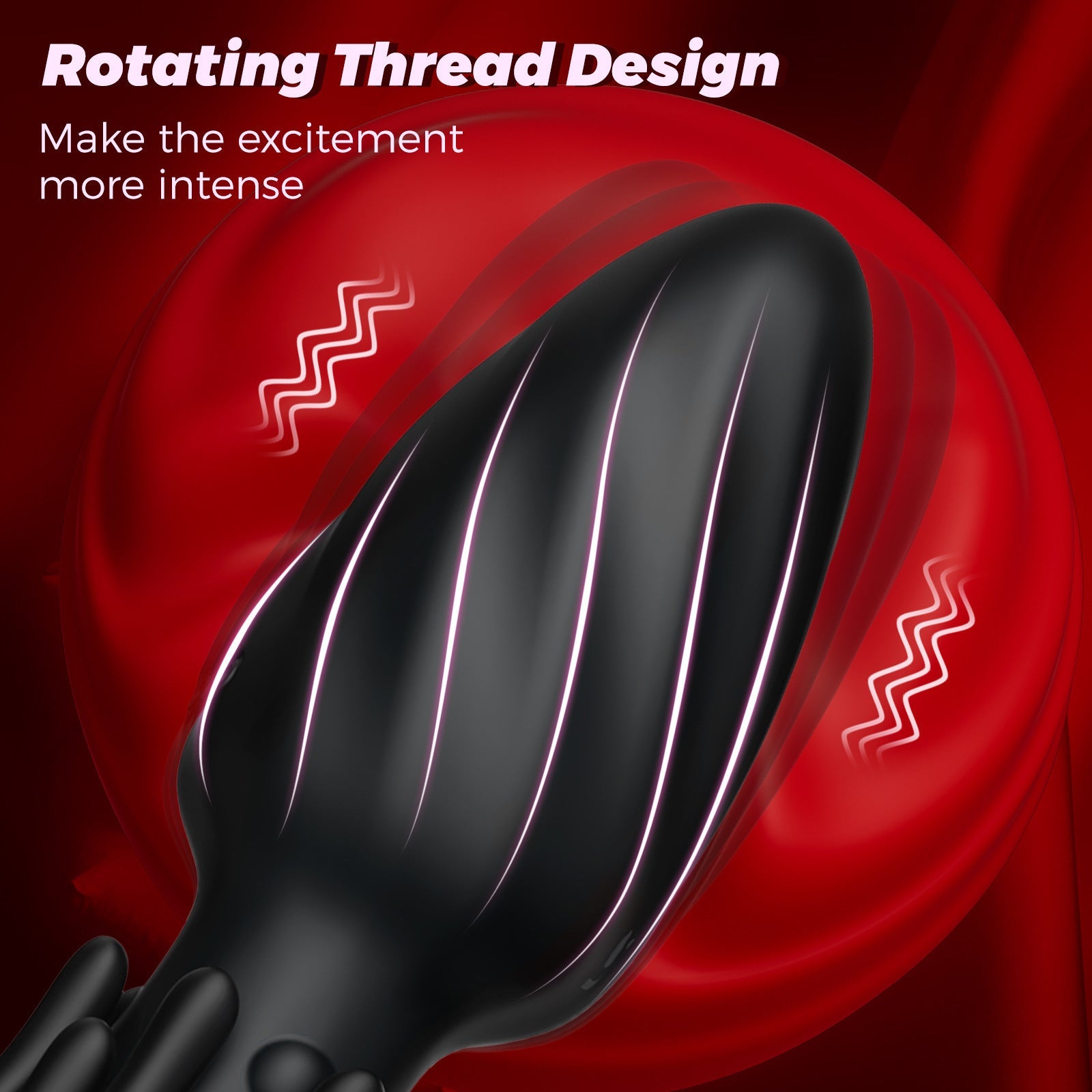360 Bottom Rotation Remote Control Silicone Anal Vibrator Butt Plug