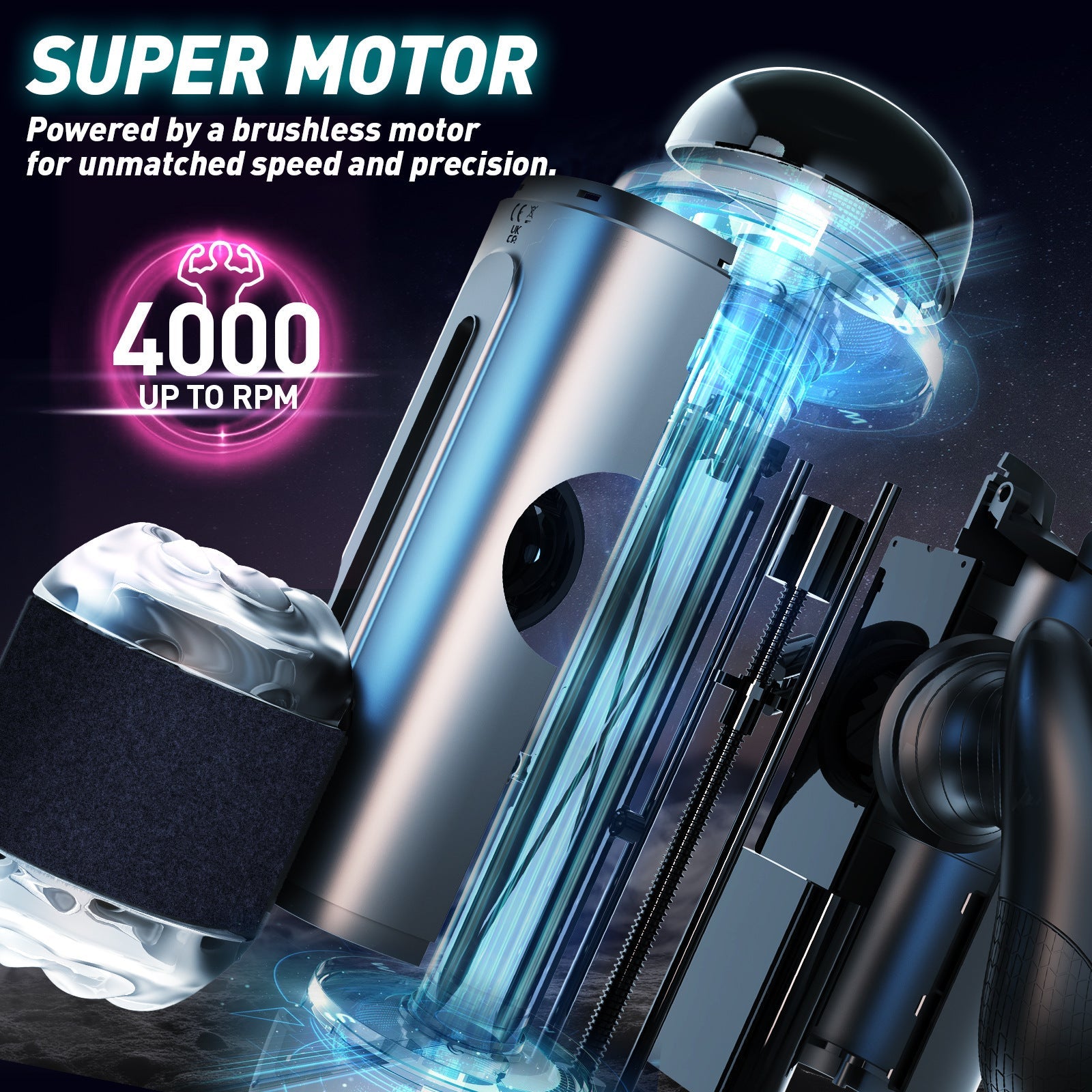 Interactive Dual-Handle Electric Male Masturbator