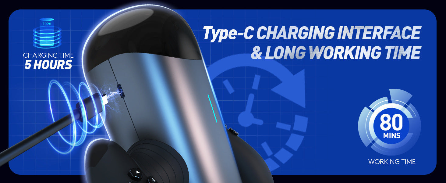 Interactive Dual-Handle Electric Male Masturbator