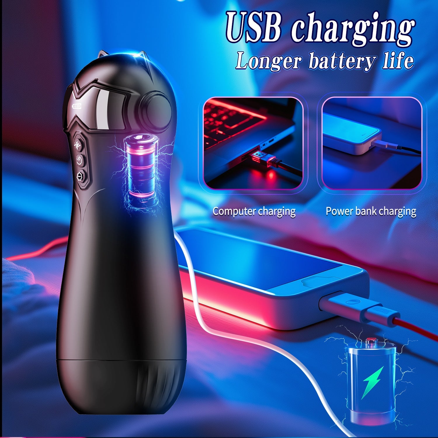 Hands-Free Male Masturbator - Automatic Suction & Vibration