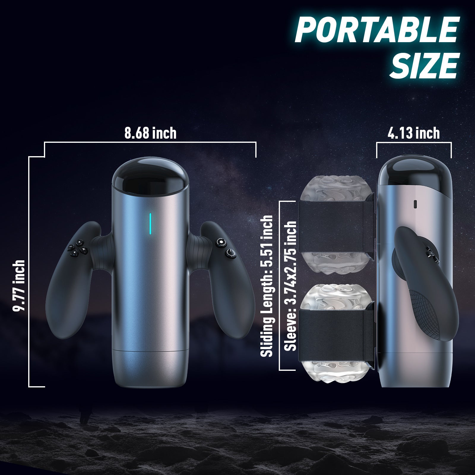 Interactive Dual-Handle Electric Male Masturbator