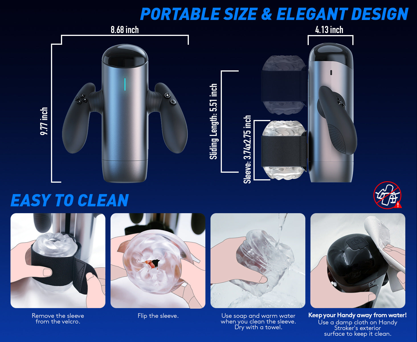 Interactive Dual-Handle Electric Male Masturbator