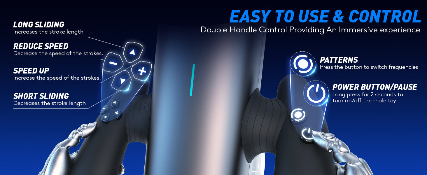 Interactive Dual-Handle Electric Male Masturbator