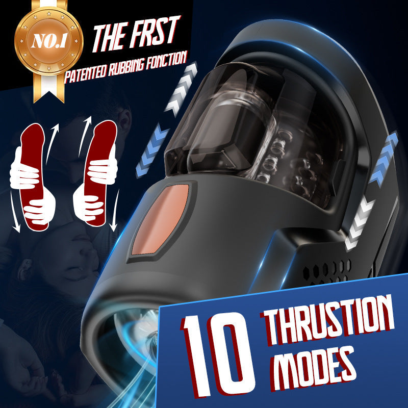 Automatic Thrusting & Vibrating Male Masturbator - Space Capsule Design