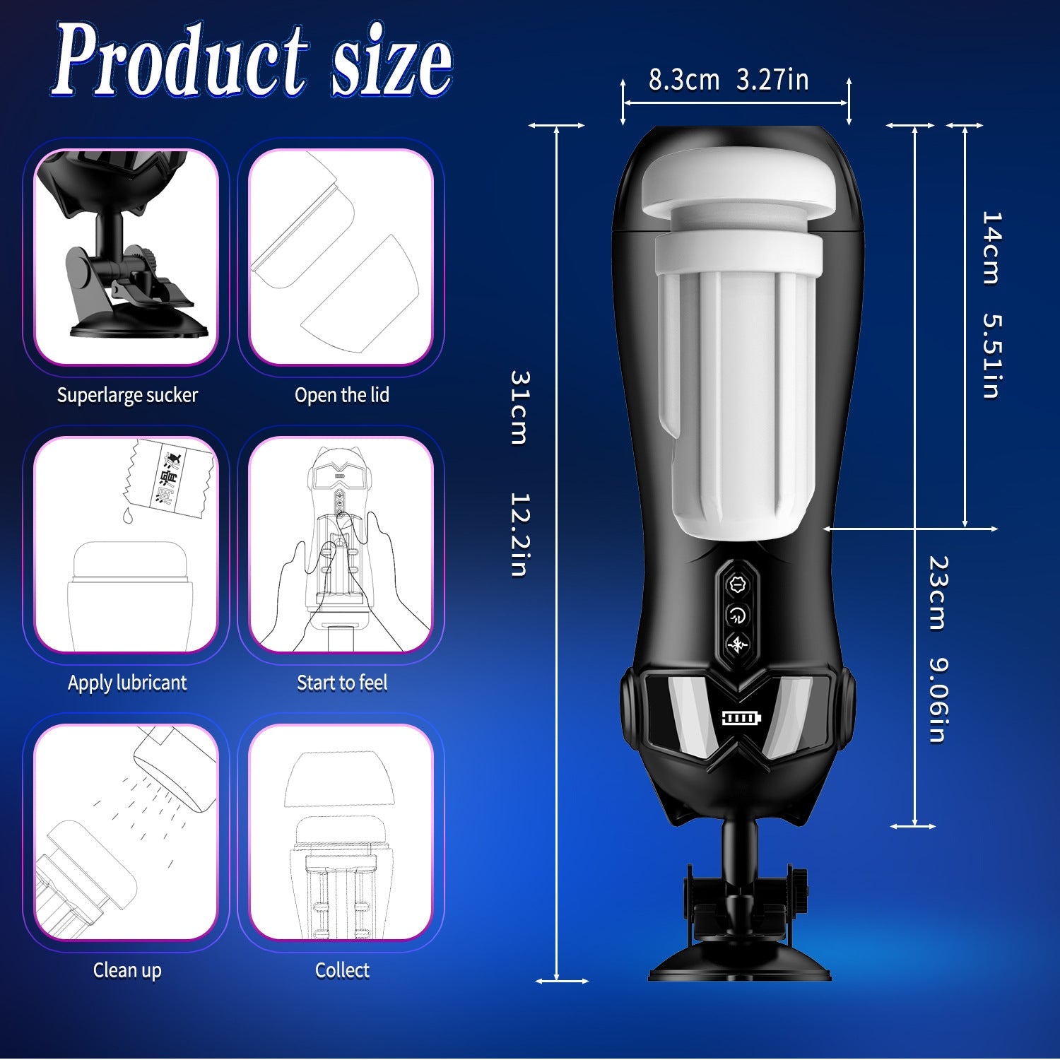 Hands-Free Male Masturbator - Automatic Suction & Vibration