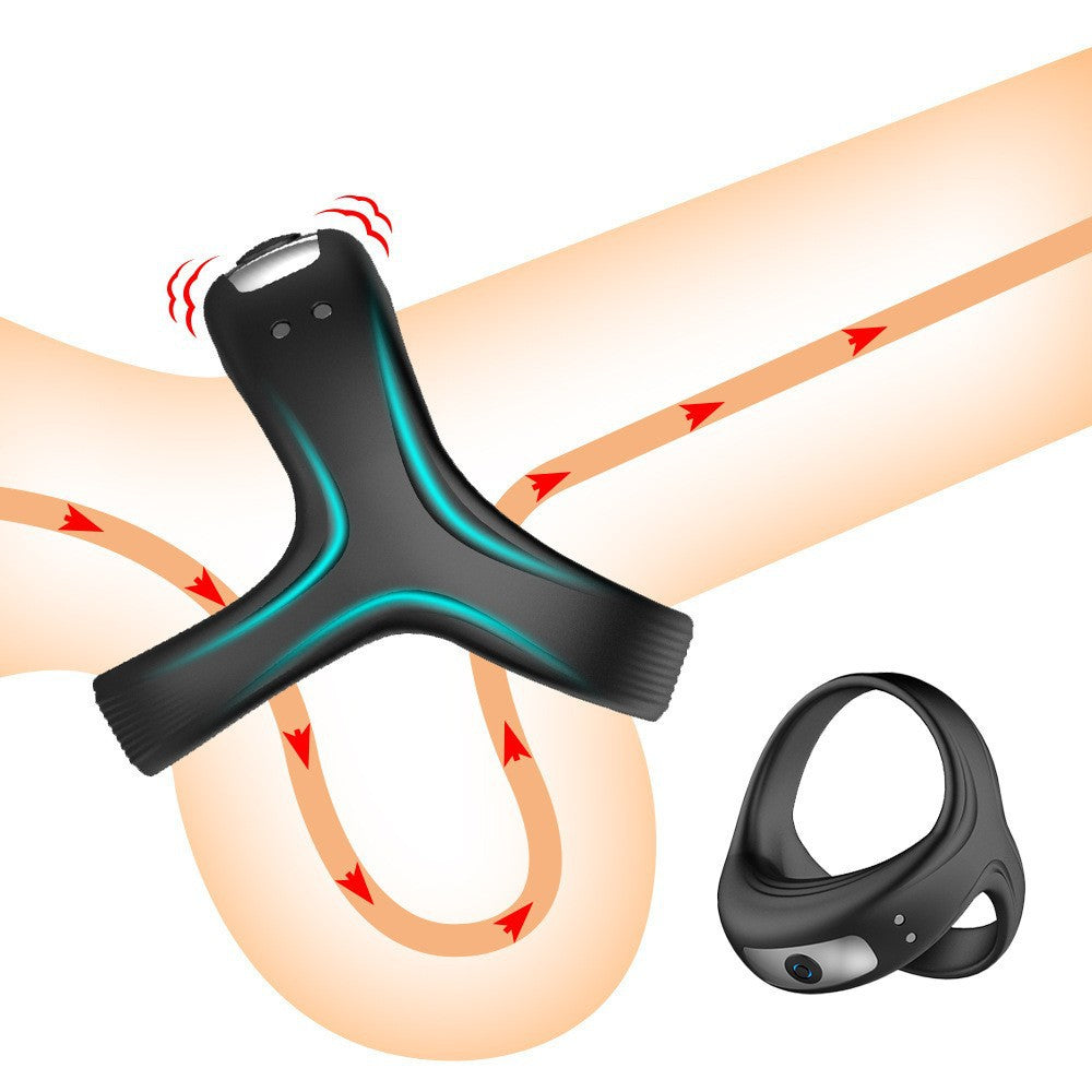 Male Cock Ring USB Charging Vibration Massage Male Masturbator