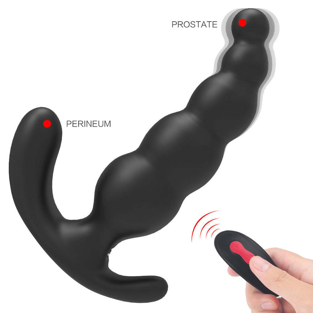 Silicone Thrusting Butt Plug Remote Vibrating Prostate Dildo