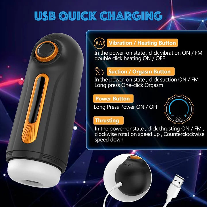 Adventurer 6 IN 1 Automatic Telescopic Sucking Male Masturbator