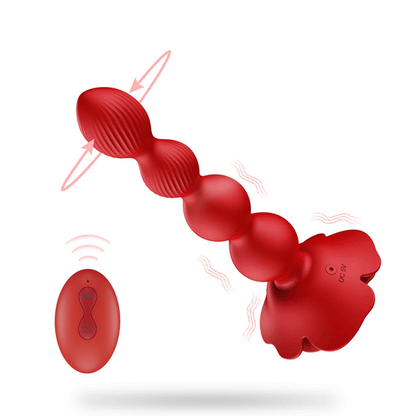 Rose Gyrating Anal Beads