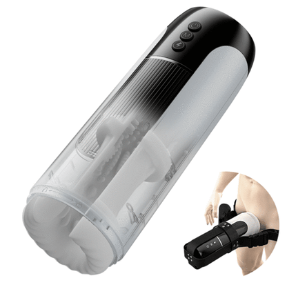 Saith - Wearable 7 Thrusting & Vibrating Heating Vocable Multifunctional Masturbator