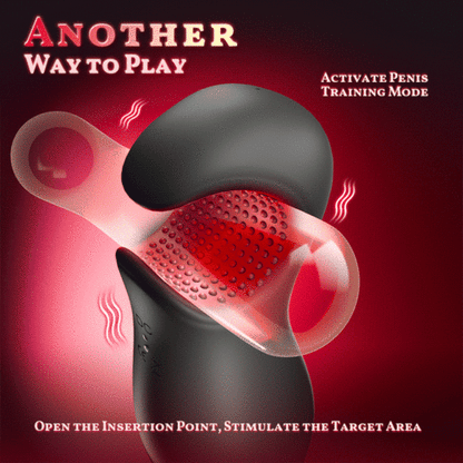 Queen - 9 Vibrations 4 Suctions Clamping Suction Oral Simulation Male Masturbator
