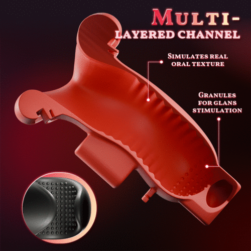 Queen - 9 Vibrations 4 Suctions Clamping Suction Oral Simulation Male Masturbator