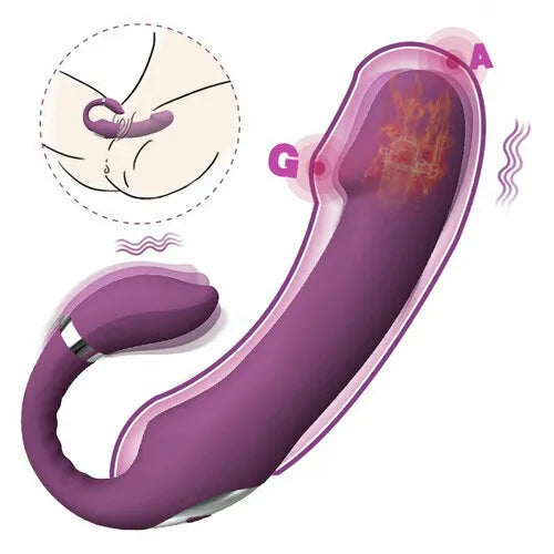 3 IN 1 G-Spot Heating Vibrator Clit Rubbing Massager