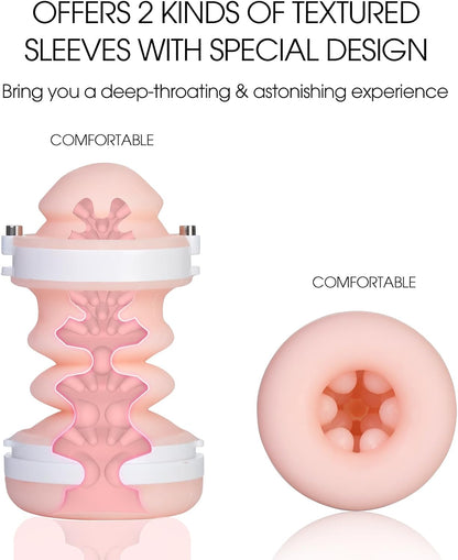 Automatic Hands Free Visible Blowjob Machine with 10 Thrusting & Wearable Strap