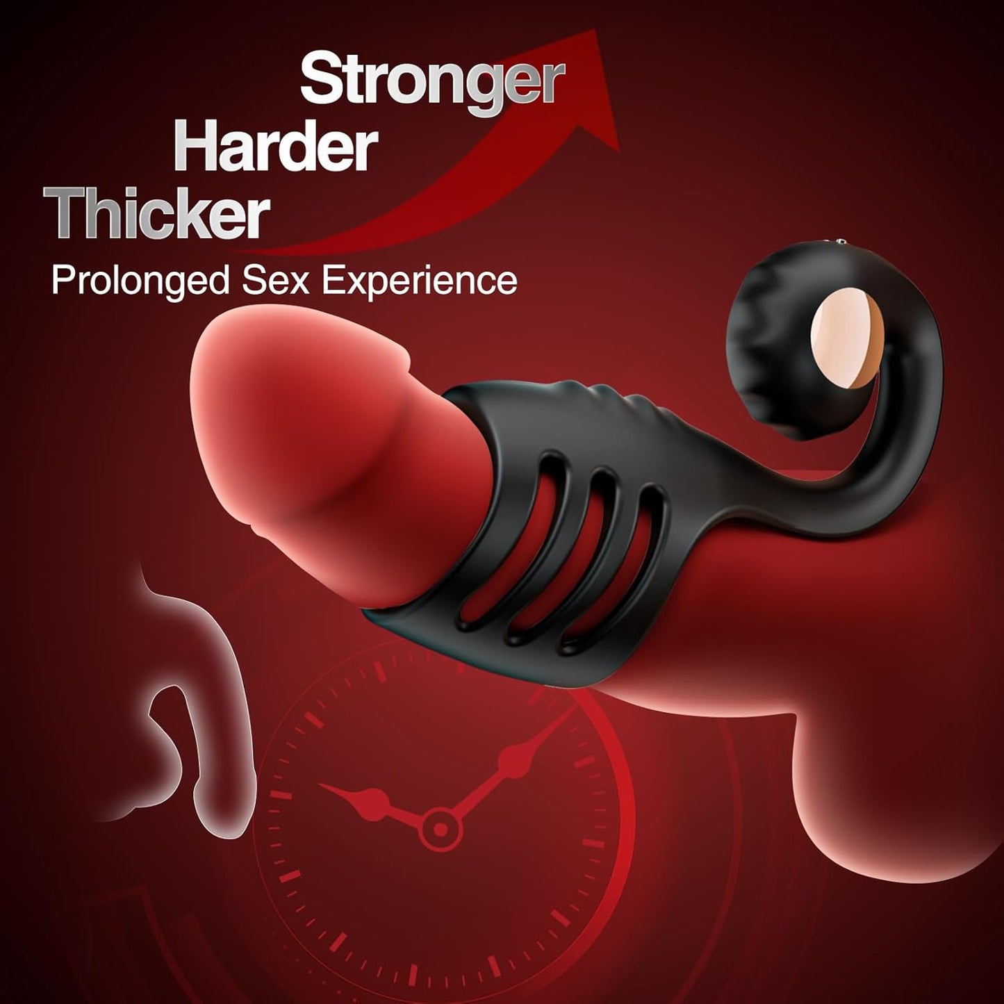 Couple Vibrating Cock Ring – 10 Vibration Modes, Rechargeable Silicone Ring
