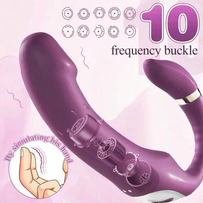 3 IN 1 G-Spot Heating Vibrator Clit Rubbing Massager