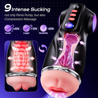 Leonard - 9 Sucking & 9 Vibrating APP Stroker