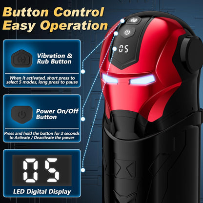 Stroker Mens Sex Toy with 5 Rotating Swing 5 Vibrating & APP