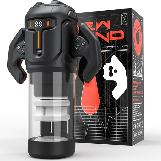 Unique - Male Sex Toys Thrusting on Shaft Rotating on Glans for 4 Speeds