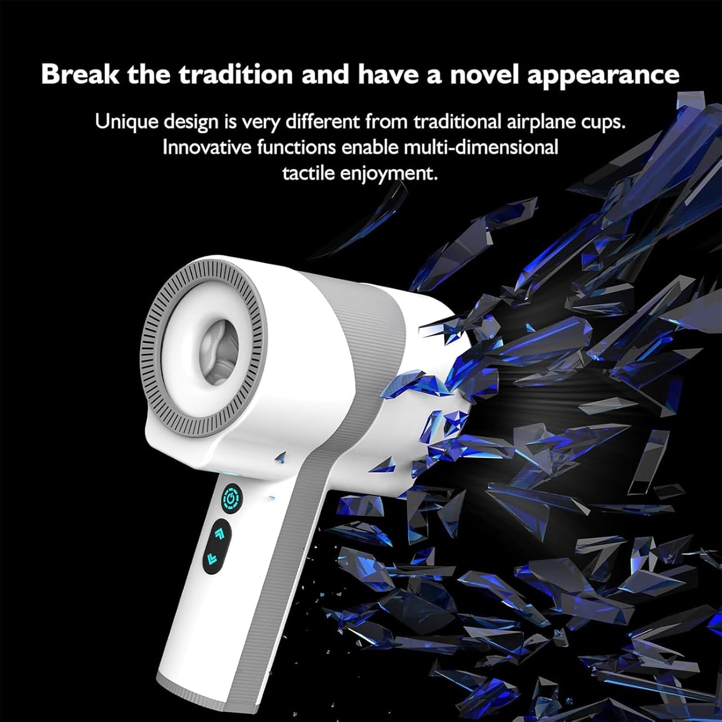 Teleone - 3 in 1 Mens Sex Toy with 5 Thrusting & Rotating Male Stroker with Dual-Sleeve