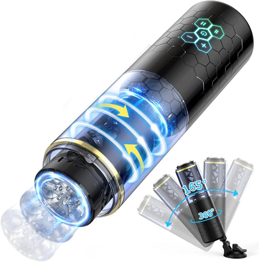 Hands-Free Automatic Male Masturbator Sex Toys for Men 20 Powerful Thrusting Rotating Stimulation