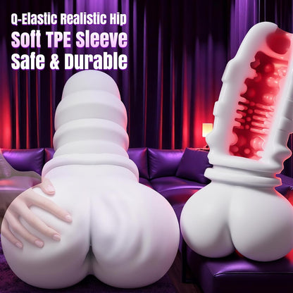 ASS - Automatic Male Sex Toys with Realistic Ass Vagina 360° Heating 10 Vibration & 7 Thrustion