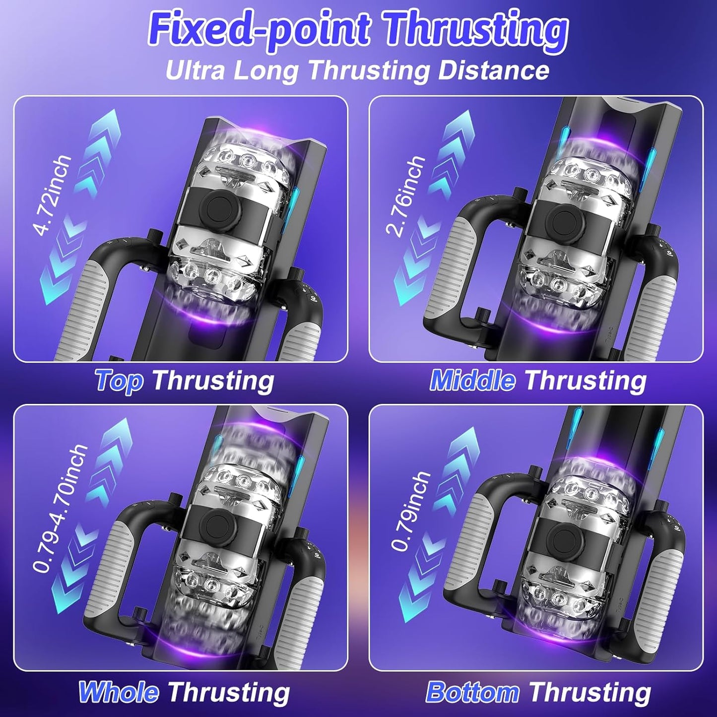 LBoogy - Hands Free Pocket Pussy with 12cm Thrusting Distance Blowjob Machine