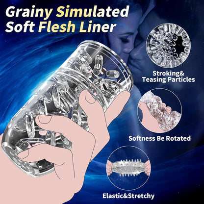 Hands-Free Automatic Male Masturbator Sex Toys for Men 20 Powerful Thrusting Rotating Stimulation