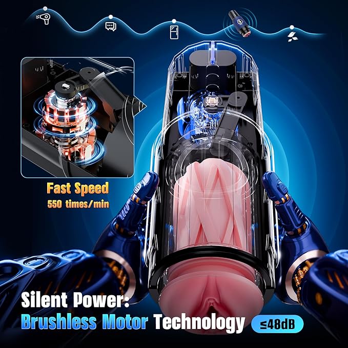 Blowjob Adult Men's Sex Toy - Thrusting Male Stroker with Pocket Pussy Sleeve