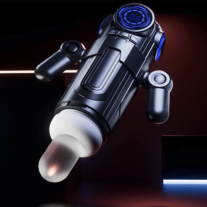 Cafatop - Automatic 3 Sucking & 6 Thrusting with Handle Stroker for Adult Men