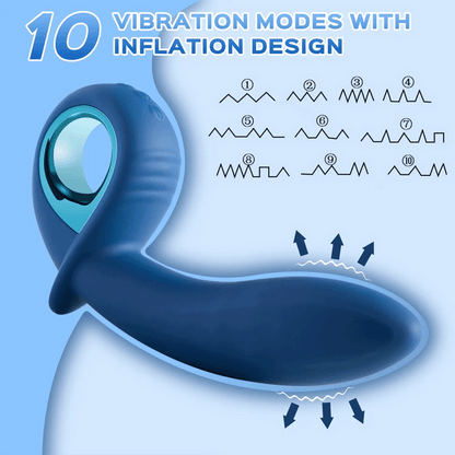 10 Vibration Modes Inflatable Anal Vibrator