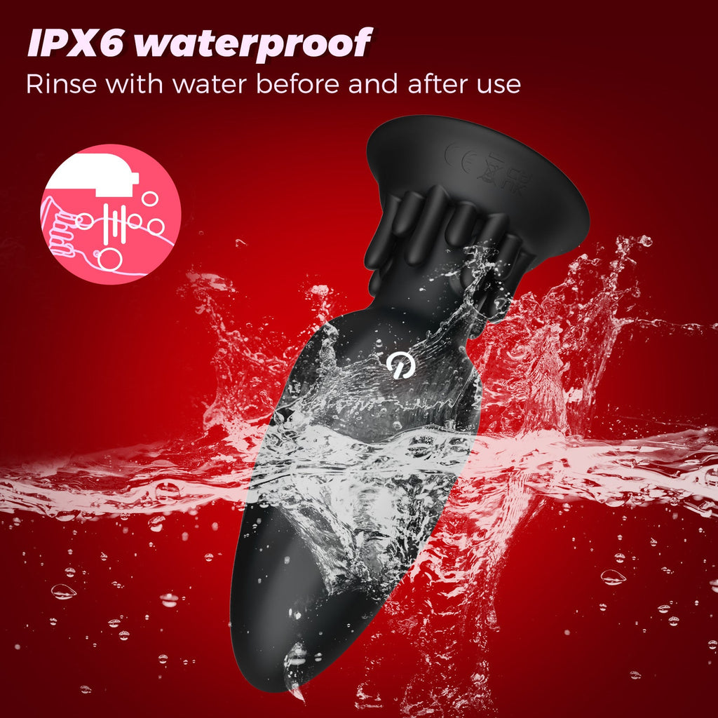 360 Bottom Rotation Remote Control Silicone Anal Vibrator Butt Plug