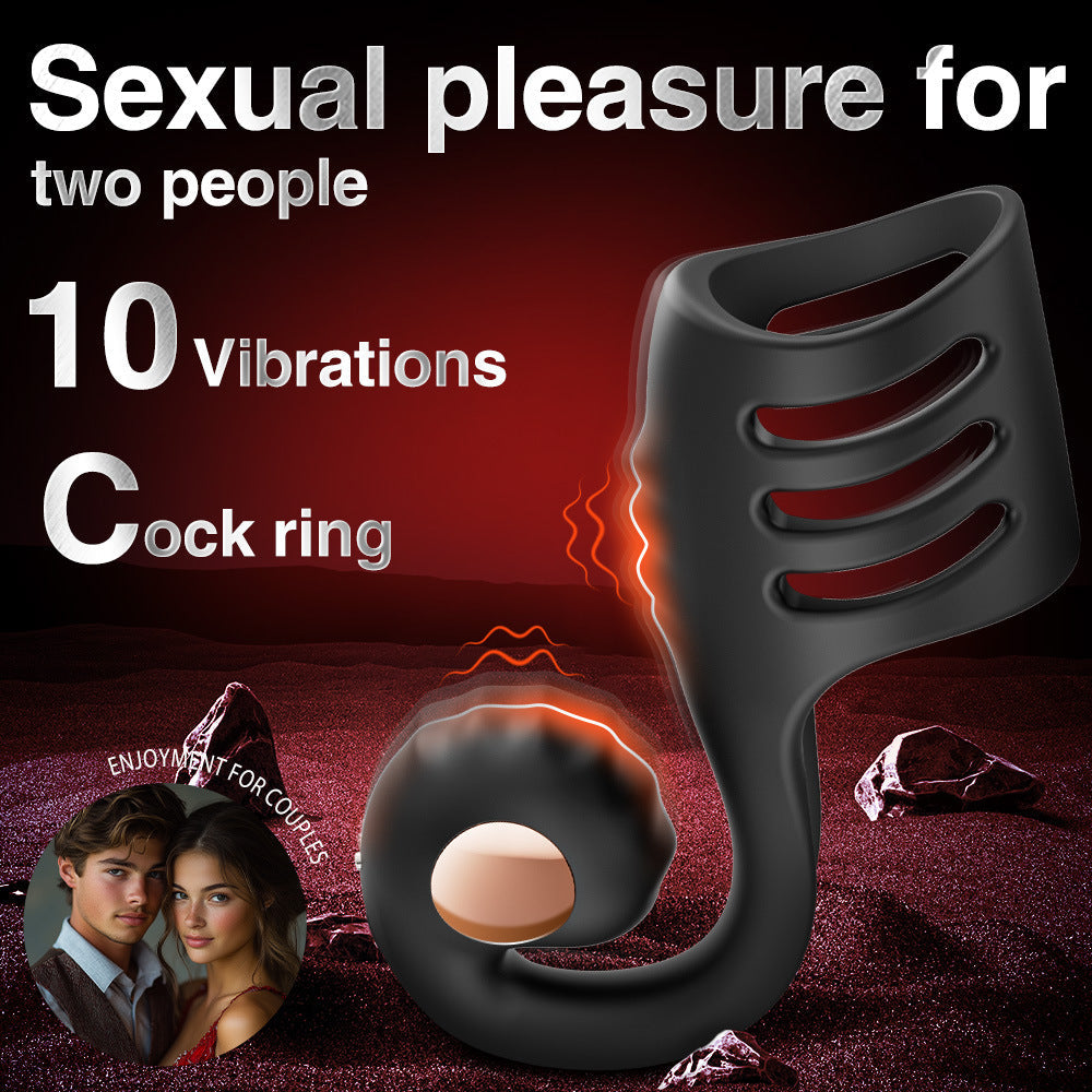 Couple Vibrating Cock Ring – 10 Vibration Modes, Rechargeable Silicone Ring
