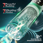 7 Thrusting Rotating Vibrating Sucking 3D Stroker Mens Sex Toys