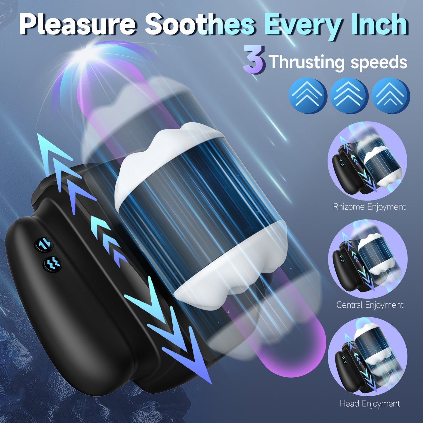 9 Sucking & Vibrating Handle Maturbator Cup with APP Control Phone Holder