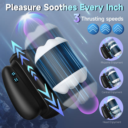 9 Sucking & Vibrating Handle Maturbator Cup with APP Control Phone Holder