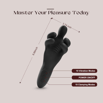 3-in-1 Automatic Male Masturbator – Vibrating, Clamping & Massaging Stroker