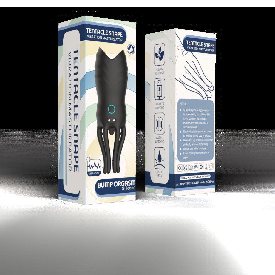 Claw-Grip Automatic Male Penis Vibrator - Tentacle Sleeve with Multi-Mode Pulses