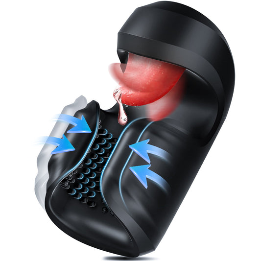 10 Modes Clamping, Vibration & Licking Stroker for Endurance Training