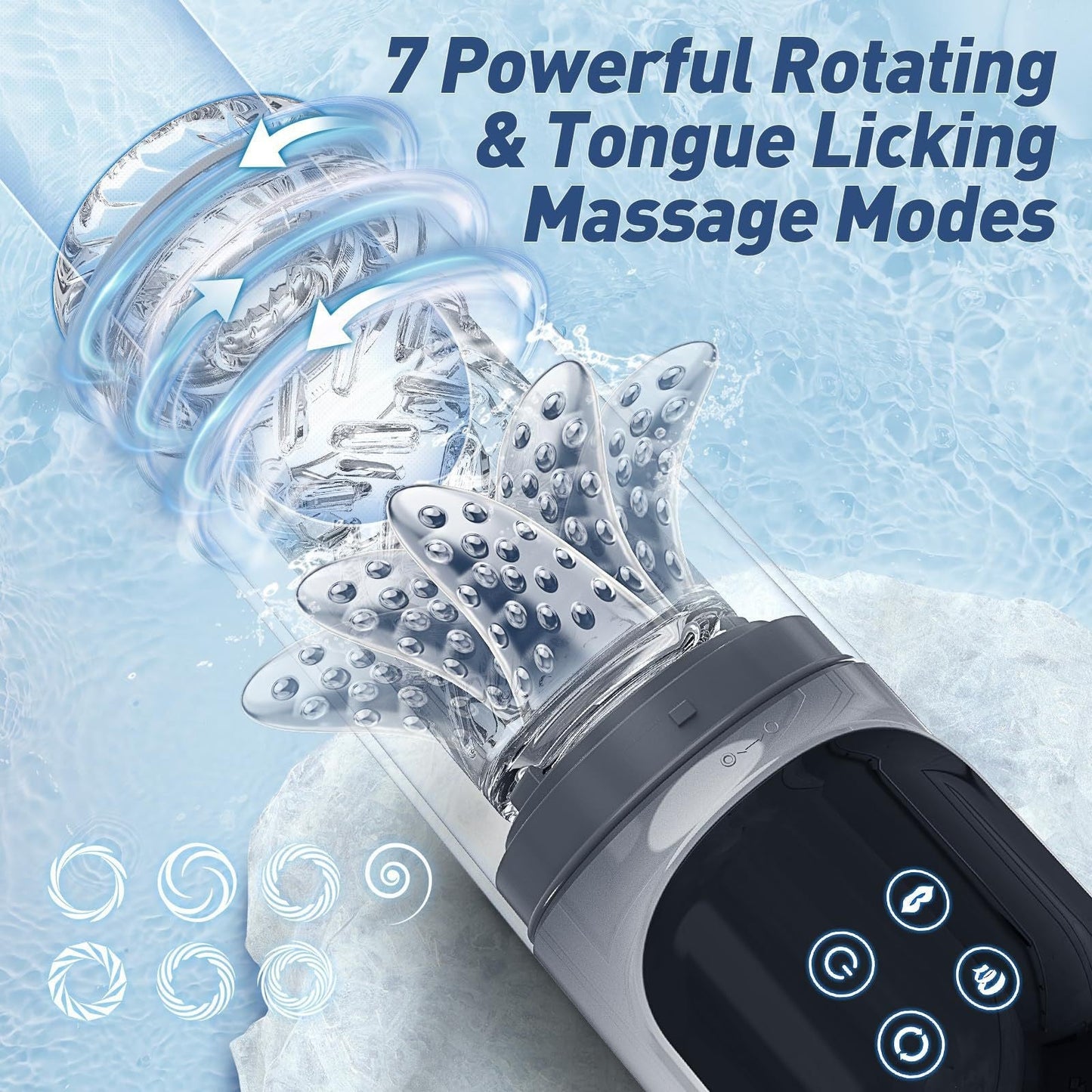 Auto-Rotate & Thrust Male Masturbator – Hands-Free Rotating Suction Cup Stroker