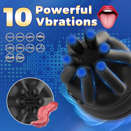 Claw-Grip Automatic Male Penis Vibrator - Tentacle Sleeve with Multi-Mode Pulses