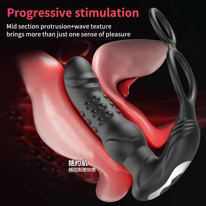 App-Controlled Dual-Ring + Prostate Plug for Men