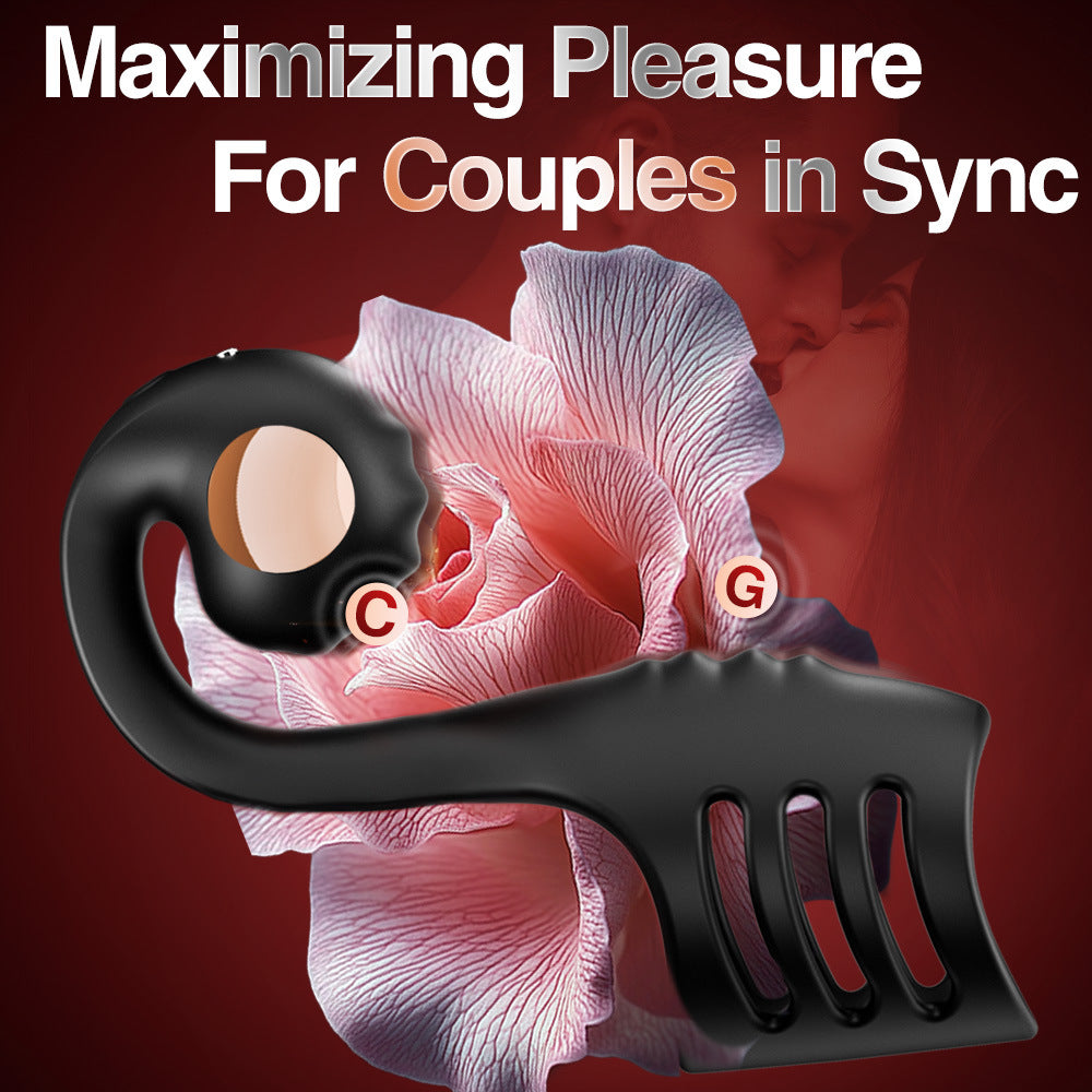 Couple Vibrating Cock Ring – 10 Vibration Modes, Rechargeable Silicone Ring