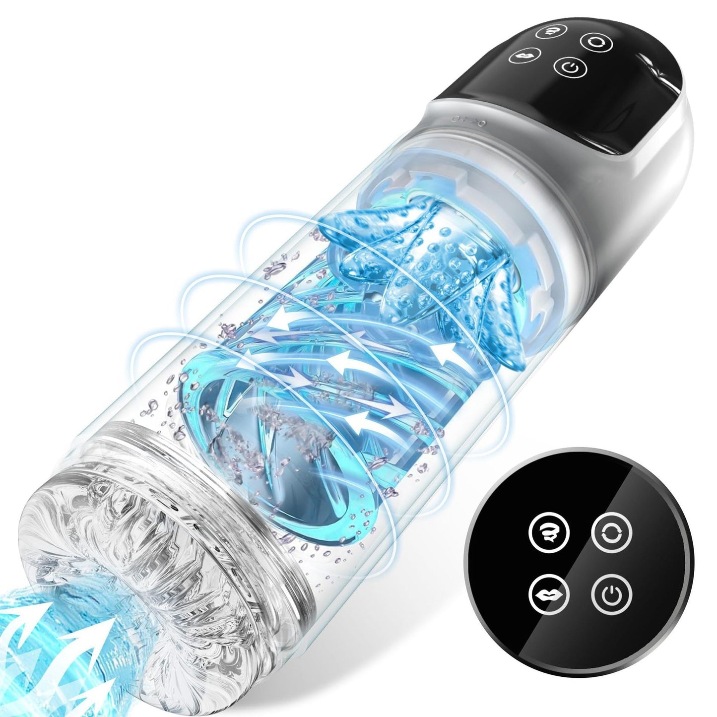 Auto-Rotate & Thrust Male Masturbator – Hands-Free Rotating Suction Cup Stroker
